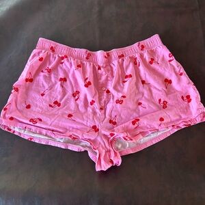 PINK Victoria's Secret Pink and Red Cherry Pajama Shorts